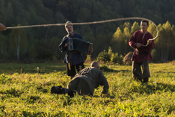 Image showing descendants of the Cossacks in the Altai