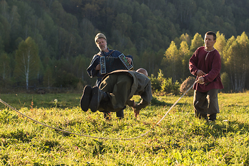 Image showing descendants of the Cossacks in the Altai