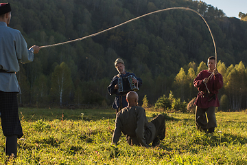 Image showing descendants of the Cossacks in the Altai