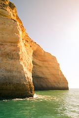 Image showing Rocky coastline near Carvoeiro