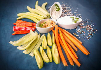 Image showing Fresh vegetable snacks