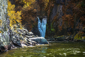 Image showing Korbu Waterfall at Lake Teletskoye