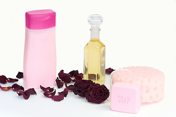 Image showing Rose bath