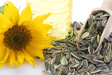 Image showing Sunflower Seeds with Blossom