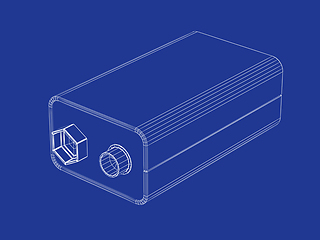 Image showing 3D model of nine volt battery
