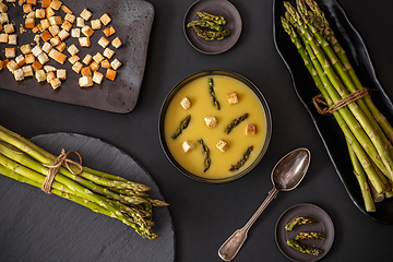 Image showing Asparagus cream soup