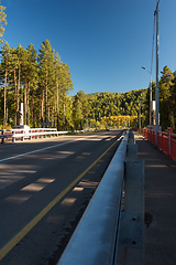 Image showing Bridge over a mountain river Katun
