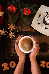 Image showing new year coffee time