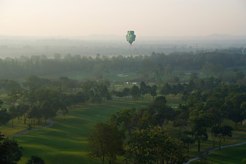 Image showing Golf course in the morning