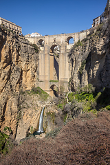 Image showing Panoramic view of Puente Nuevo over the Tagus gorge, Ronda, Spain