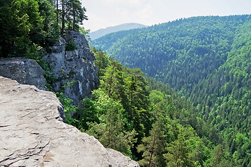 Image showing View from cliff in Slovak Paradise