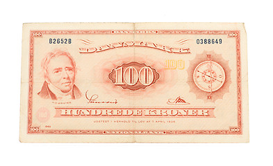 Image showing One hundred kroner, old dansih money