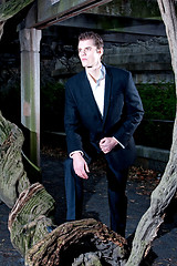 Image showing Handsome man with tree