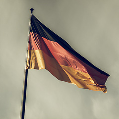 Image showing Vintage looking German flag