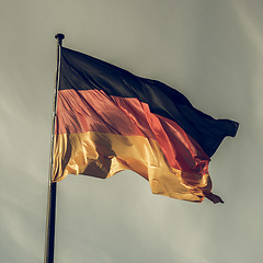 Image showing Vintage looking German flag