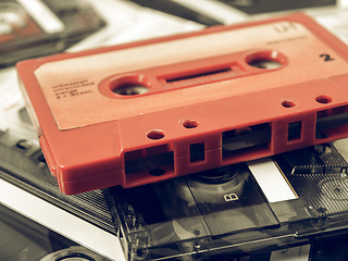 Image showing Vintage looking Tape cassette