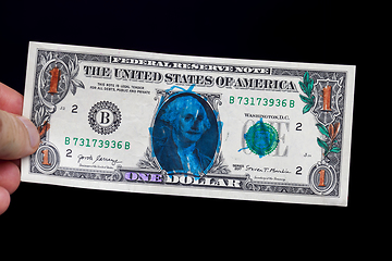 Image showing painted one American dollar