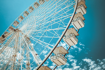 Image showing Ferris wheel of fair and amusement park