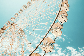 Image showing Ferris wheel of fair and amusement park
