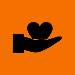 Image showing Hand Present Heart Ring Icon