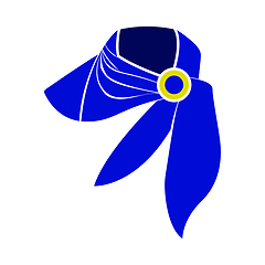 Image showing Business Woman Neck Scarf Icon