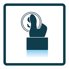 Image showing Hand Hold Dollar Coin Icon