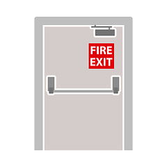 Image showing Fire Exit Door Icon