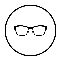 Image showing Business Woman Glasses Icon