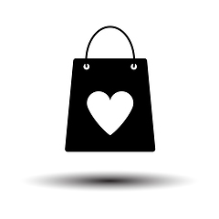 Image showing Shopping Bag With Heart Icon