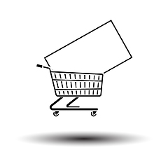 Image showing Shopping Cart With TV Icon