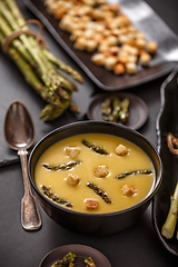 Image showing Asparagus cream soup