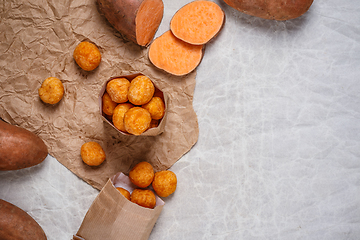 Image showing Fried sweet potato balls