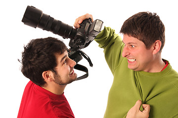 Image showing photographers fighting