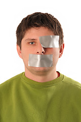 Image showing guys with adhesive tape 