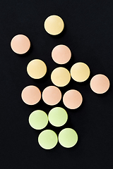 Image showing a group of multicolored tablets