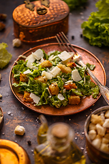 Image showing Fresh caesar salad