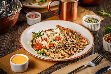 Image showing Fresh salad with chicken breast