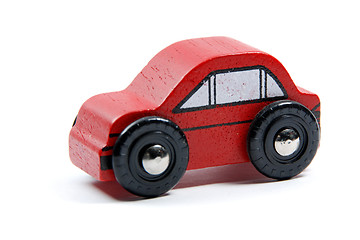 Image showing Red toy car