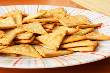 Image showing Tasty Golden Crackers