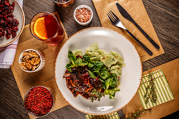 Image showing Beef cheeks barbecue