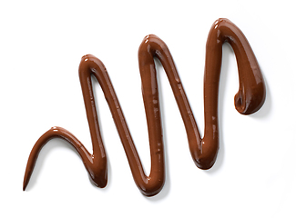Image showing melted chocolate on white background
