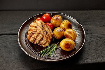 Image showing freshly grilled pork fillet steak 