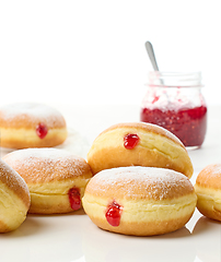 Image showing freshly baked jelly donuts