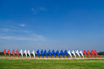 Image showing Red, white and blue flags