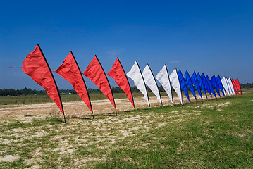 Image showing Red, white and blue flags