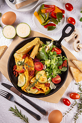 Image showing Omelet with vegetables