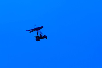 Image showing Microlight silhouette