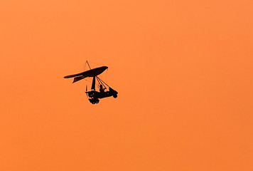 Image showing Microlight silhouette