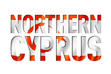 Image showing Northern Cyprus flag text font