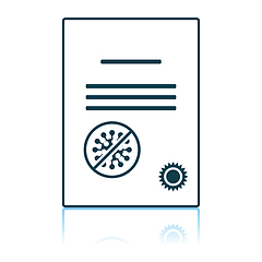 Image showing No Coronavirus Certificate Icon